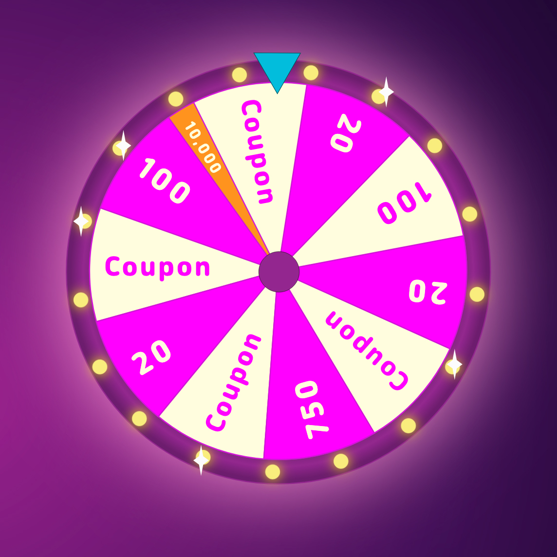 Prize wheel spinner